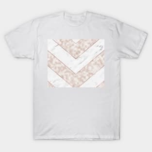 Shimmering mirage - pink marble chevron T-Shirt